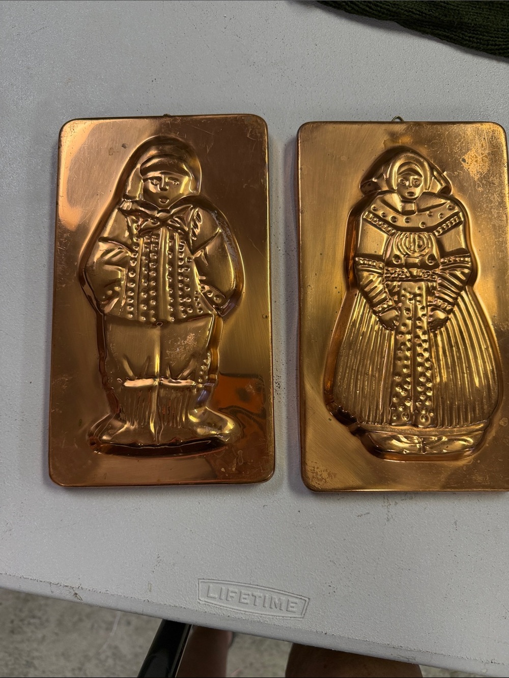 Copper- Decorative Mold Set — Pair of Figure Wall Plaques